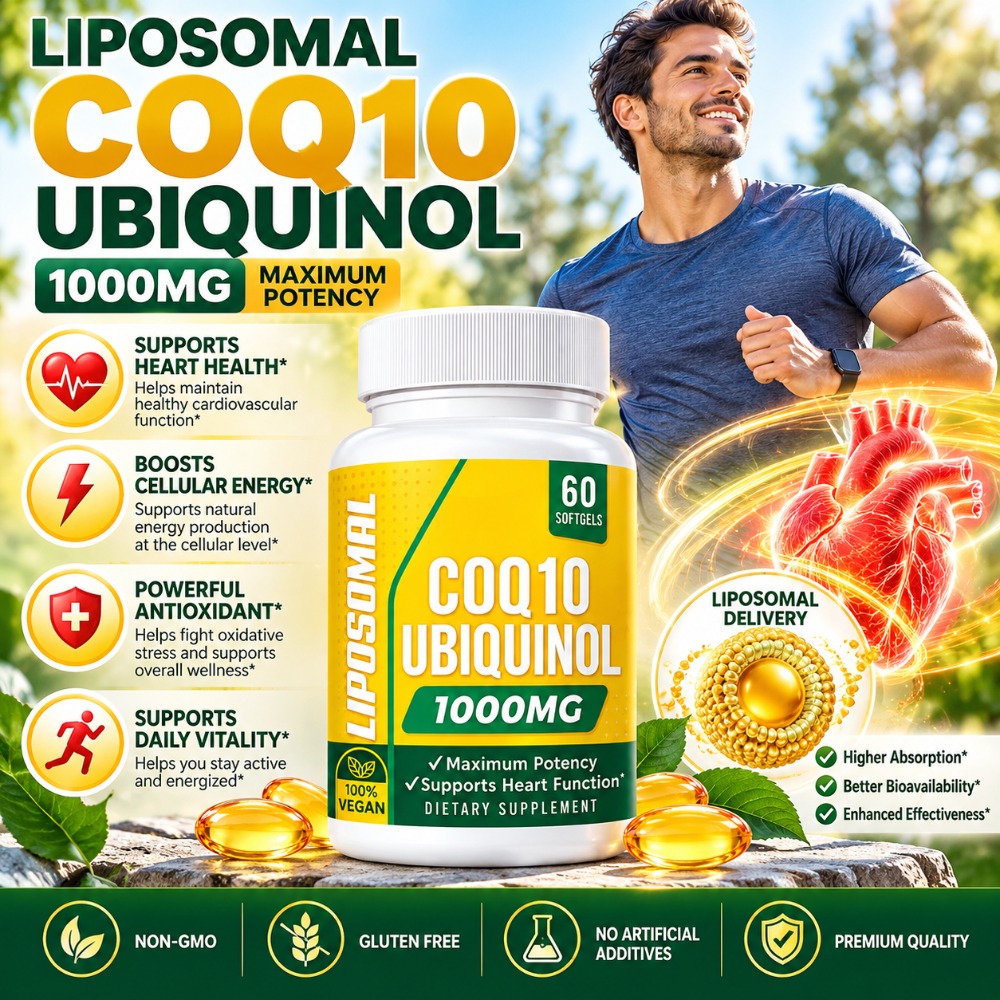Coq10 Ubiquinol Softgel - CoQ10 유비퀴놀 소프트젤 | 1000mg 리포좀