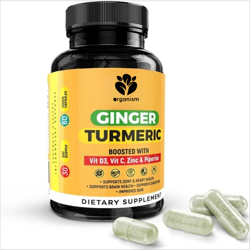 Turmeric Curcumin Capsule - 강황, 피페린, 비타민 아연, 커큐민 보충제