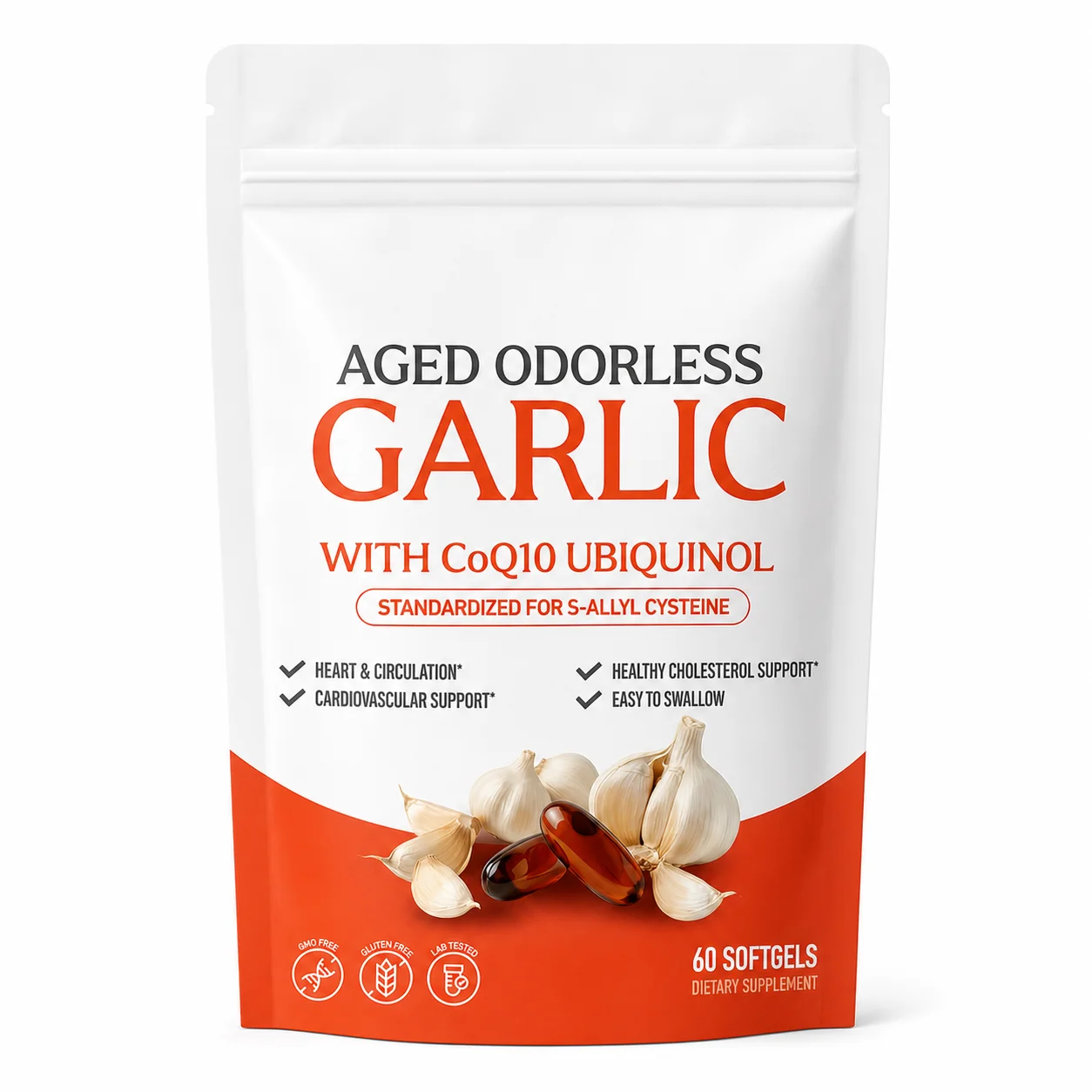 Coq10 Ubiquinol Softgel - 냄새가 없는 숙성 마늘 추출물 소프트젤,