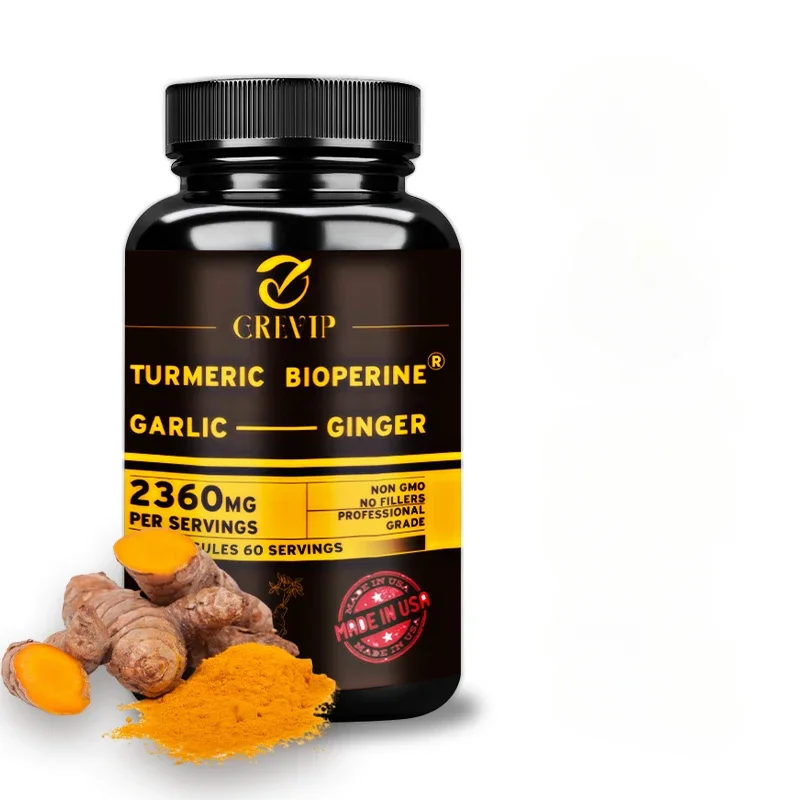 4-in-1 강황 생강 보충제 - 마늘, 커큐민, 블랙 - Turmeric Curcumin Capsule 리뷰 및 가격