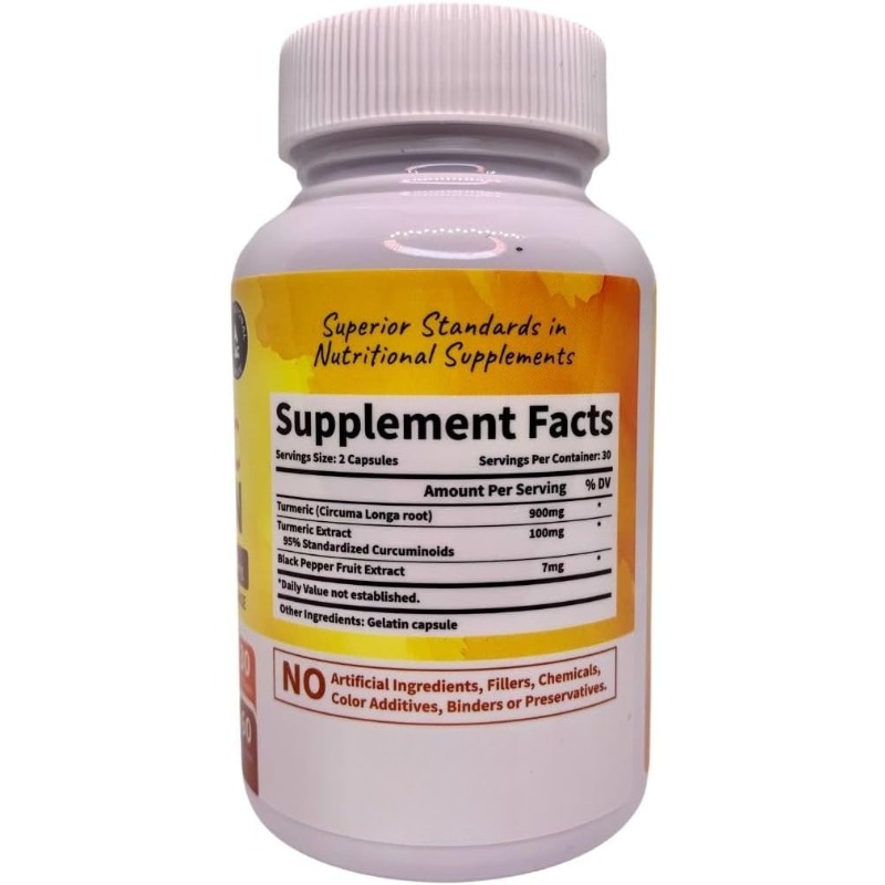 강황 커큐민 & 바이오피린 생강 보충제 1500mg 6 - Turmeric Curcumin Capsule 리뷰 및 가격